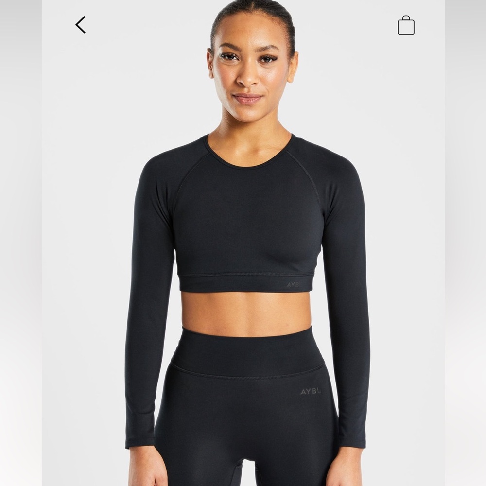 AYBL Women's Sleek Black Crop Top